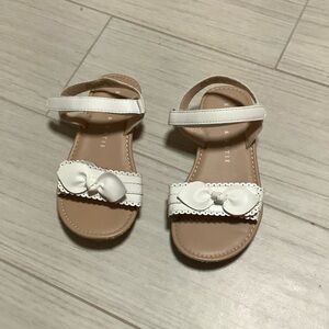 White Bow Kids Sandals